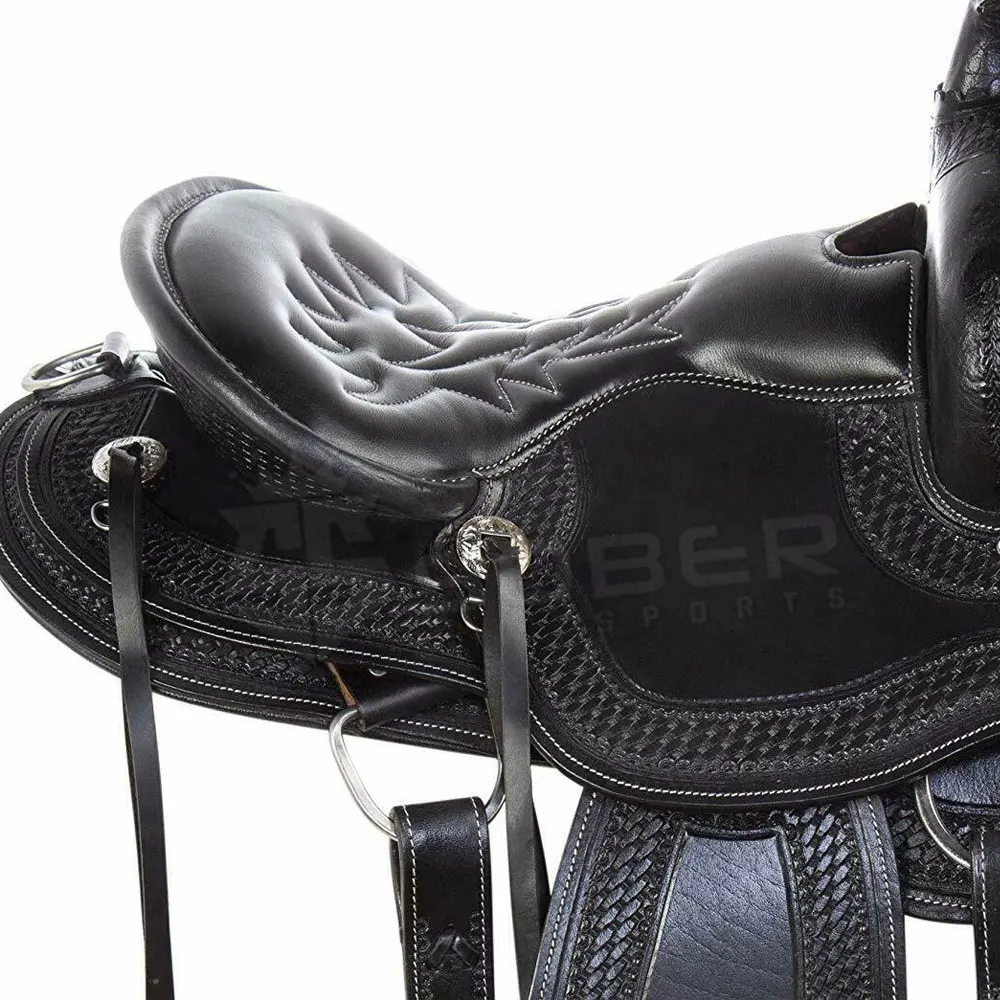 Top Quality Soft Leather Horse Saddle Riding Saddle Set  Seat racing Horse Saddles