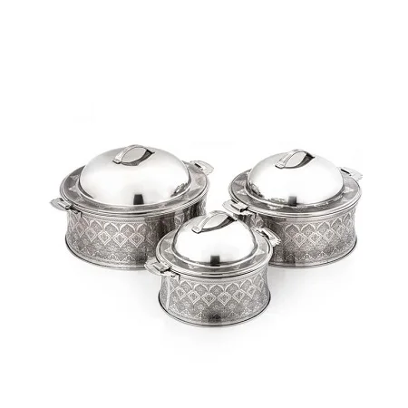 Classic Design Top Quality Round Shape Customized Shape Sliver Polished Stainless Steel Food Warmer Hot Pot
