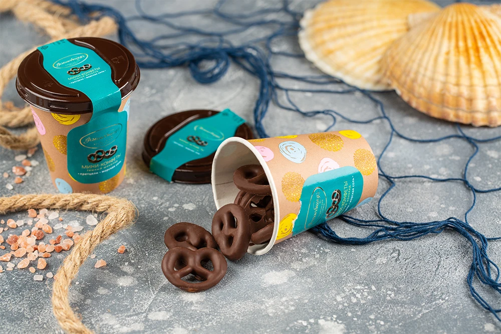 
Pretzel candies with dark chocolate Volshebnitsa 