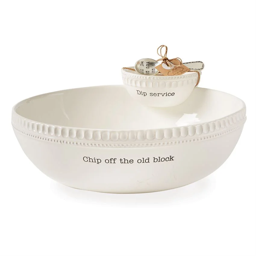 Best Seller Popular Design Embossed Snack Chip And Dip Bowl Set