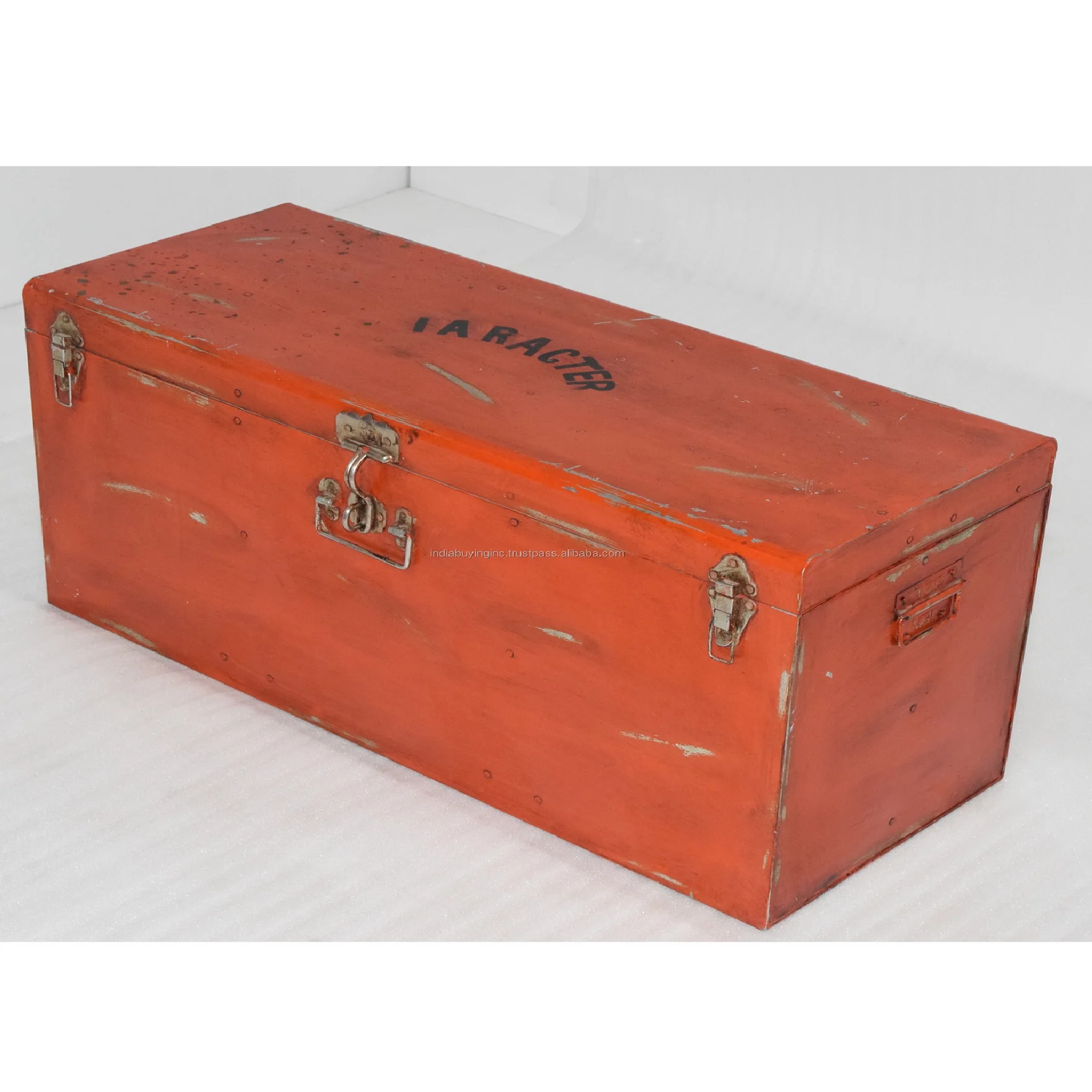 Latest Top Quality Industrial Trunk Storage Box Wholesale Iron Painted Storage Trunk Boxes For Home & Offices Uses