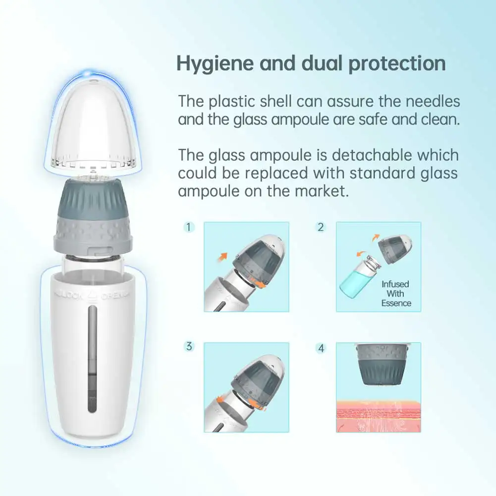 BIO H24 Adjust Derma Stamp Needle Micro Titanium Tips Dermastamp Needles Skin Care Anti Aging Bottle Stamp Serum Injection