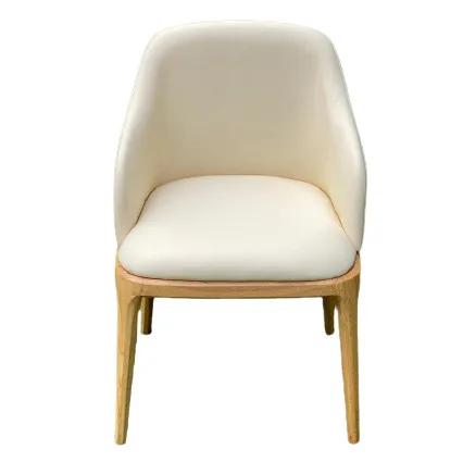 Modern Nordic Style Grace Ask Wood Chair Dining Natural Color Or Painted Adjustable Storage & Closet Dining Chair With Cushion