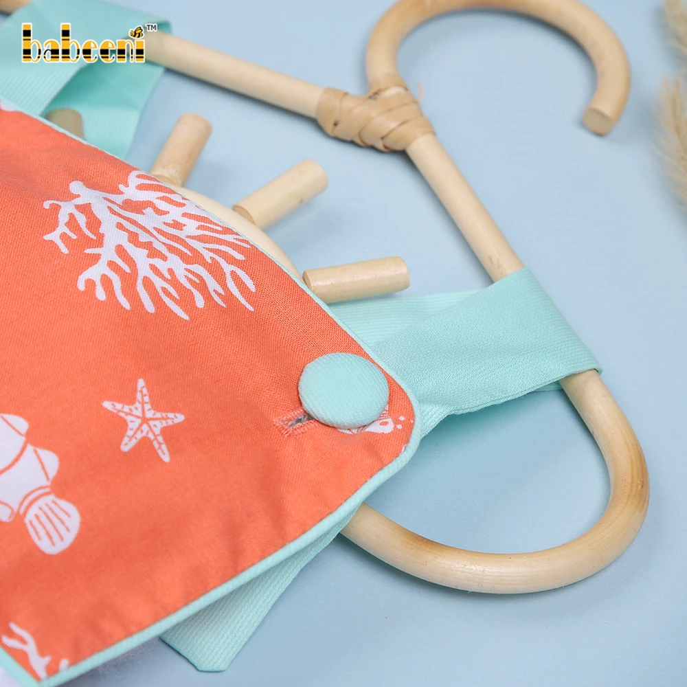 Beautiful sea livings smocked coral dress - BB1842