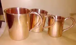 Best Quality Copper Mug With Brass Handle .