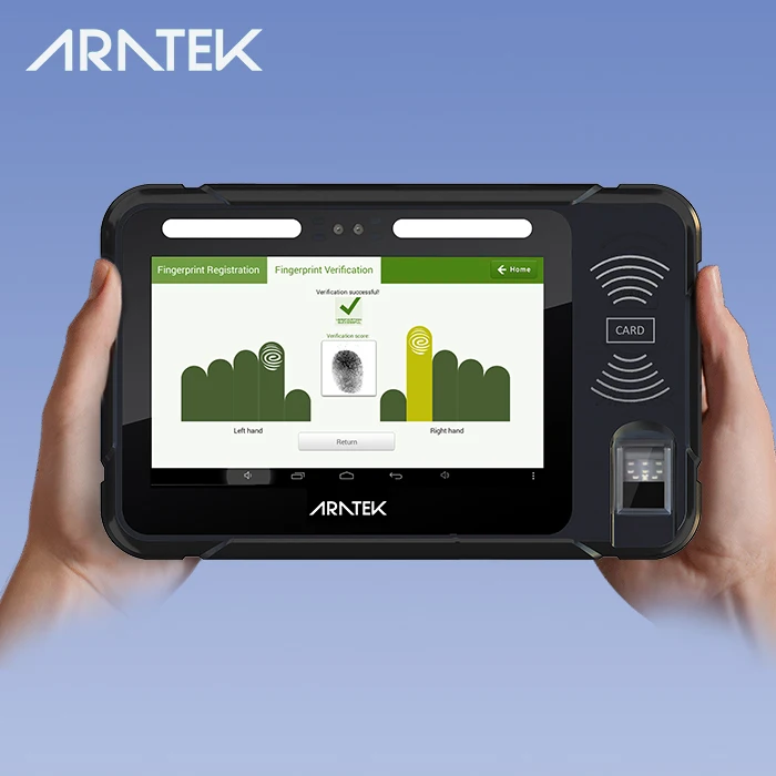 Rugged Android Finger Print Device Aratek Finger Scanner Mobile Tablets 7 Inches 16 GB