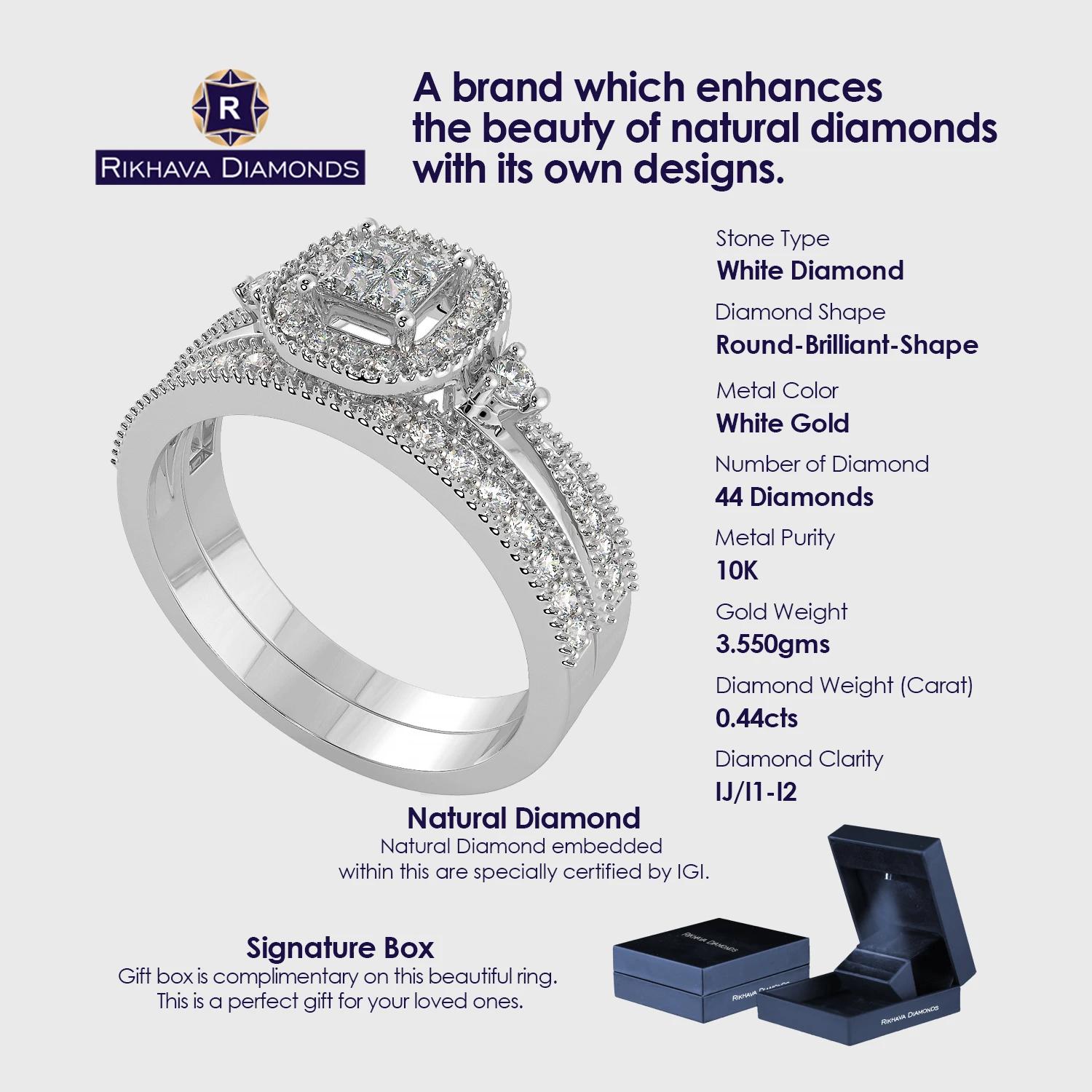 Кольцо из белого золота для женщин 10 к кольца с бриллиантами покупайте по хорошей цене