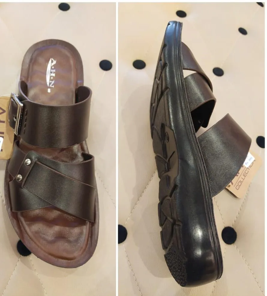 Красивые повседневные домашние тапочки из искусственной кожи с арабскими кожаными пряжками для мужчин мягкие амортизирующие нескользящие легкие коричневые черные Тапочки