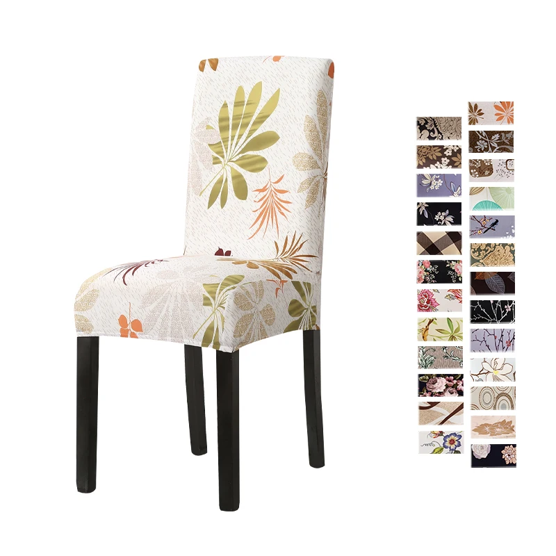 Elastic Plain Or Printed Home Dining Chair Cover Home Decor Banquet Stretch Chair Cover