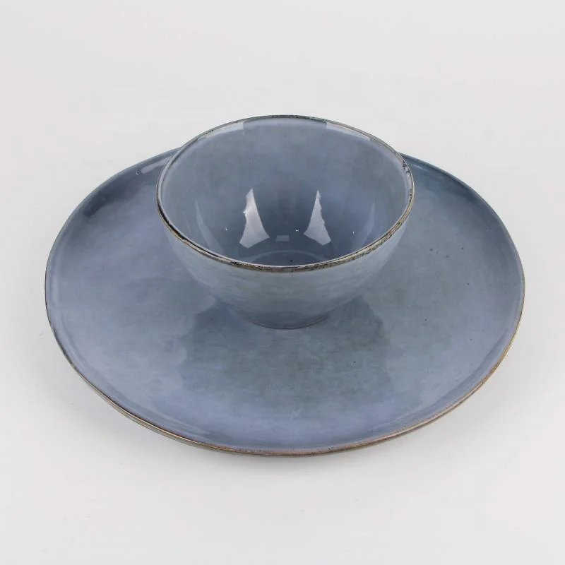 Уникальные светло-серые керамические тарелки, посуда в западном стиле, керамические тарелки