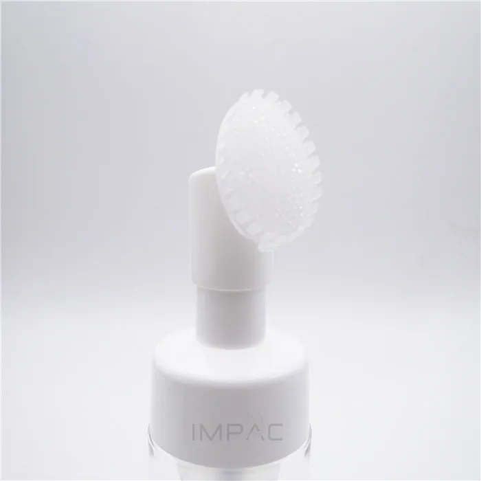 clear empty transparent foam bottle with brush 150 ml for skin care packaging