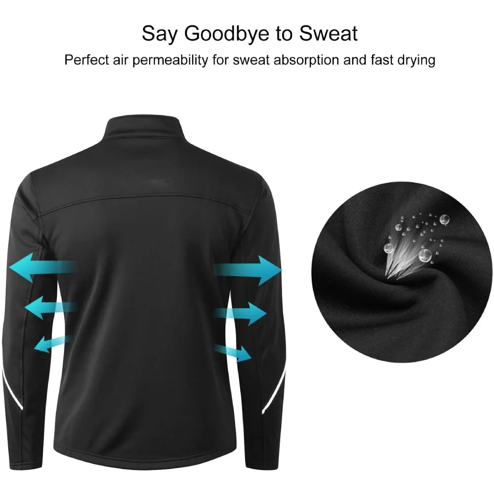 mens outdoor waterproof polyester plain rain jacket windbreaker Winter Mens Windproof Thermal Cycling Running Jacket