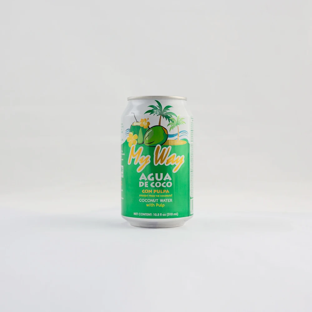 Тайский Сок с кокосовой водой с целлюлозной 310 мл банка с оригинальным ароматом