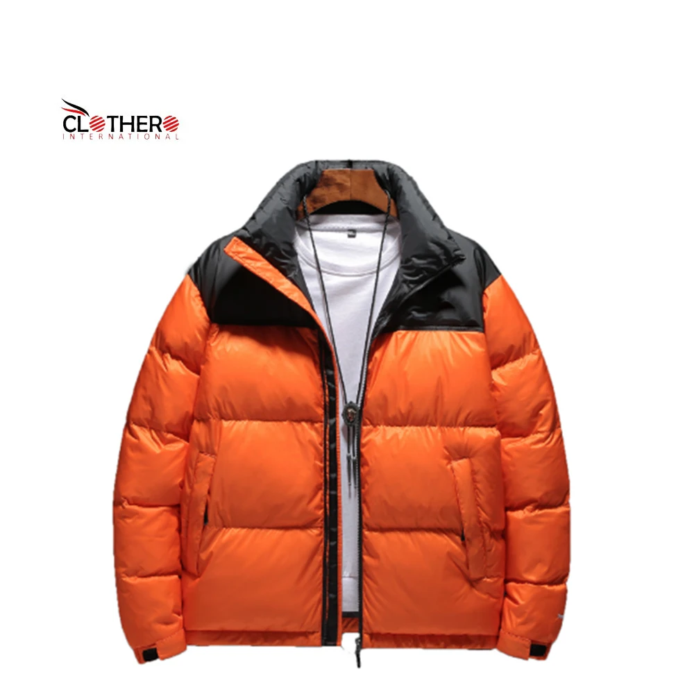 Высококачественная зимняя теплая плотная однотонная мужская куртка с капюшоном повседневная приталенная на молнии карманами пуховик