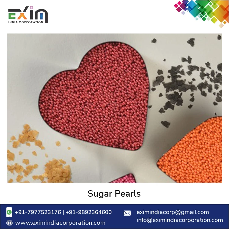 1.5mm, 4mm and 6mm Sizes Available for Red Color Sugar Pearls Balls for Global Buyers