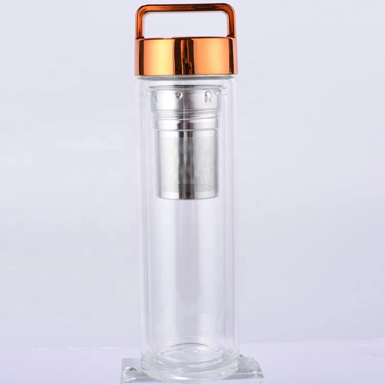 Fashion Graffiti Glass Water Bottle 1000ml Adult Sport Large Capacity Transparent Space Cup Portable Tea Strainer Filter Bottle