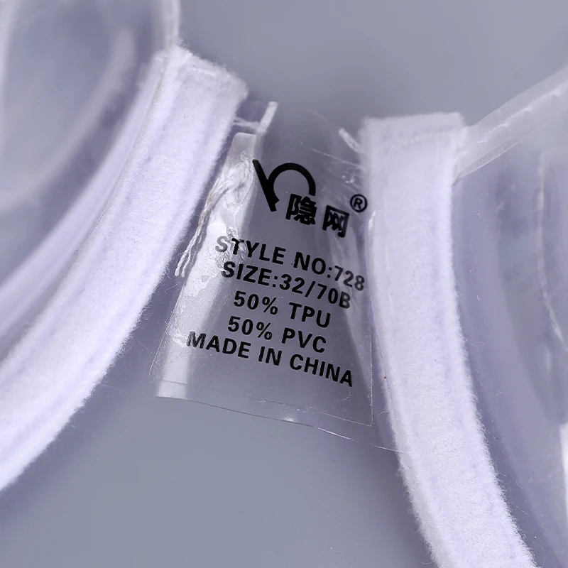 Oucheng Hot Selling Sexy Underwear Transparent Push Up Bra Wash Free Plastic Clear Adjustable Strap Invisible Bra