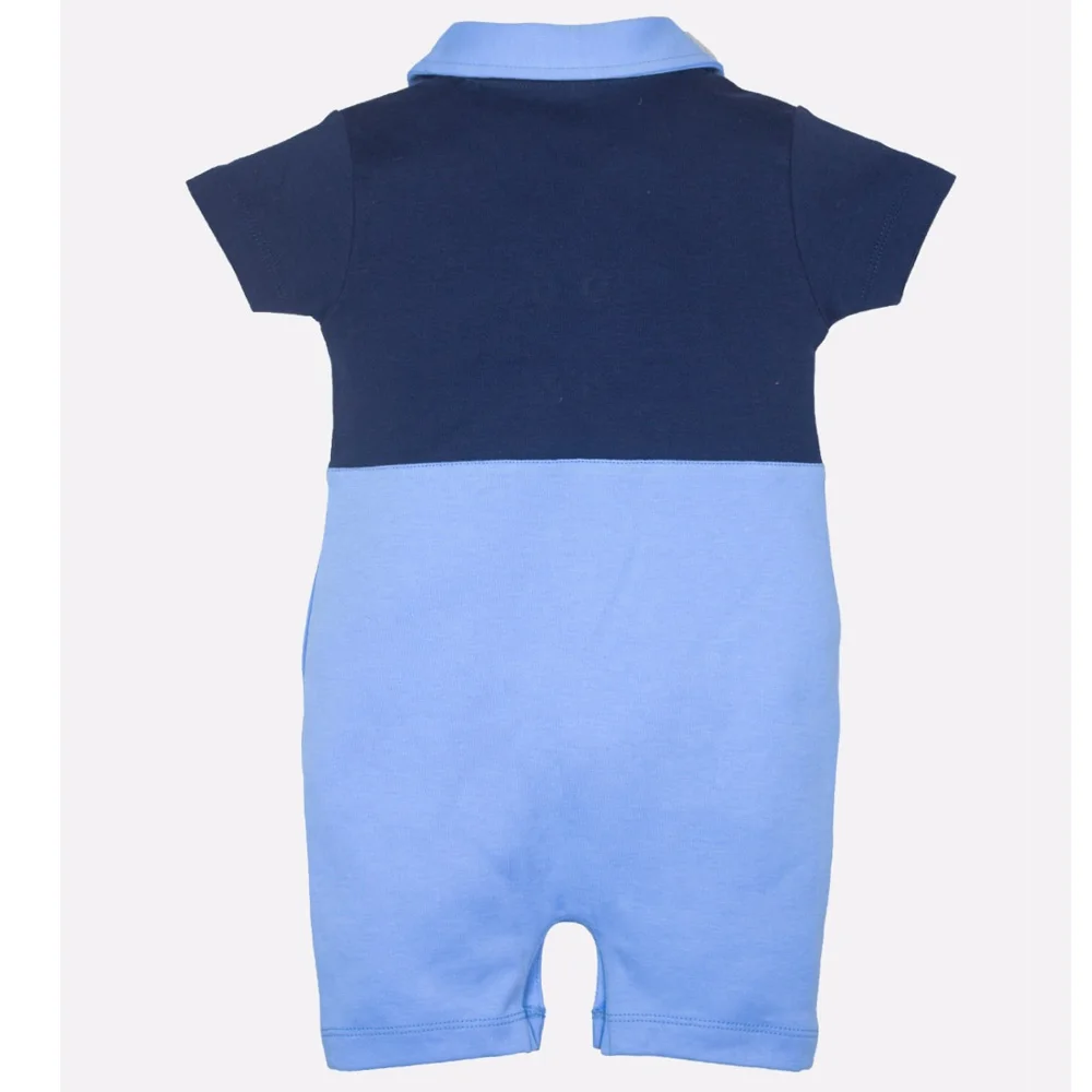 2025 Customized Design Baby Romper / Newborn Short Sleeve Baby Cotton Baby Pajamas Clothes / Boys Blue Pure Cotton Rompers