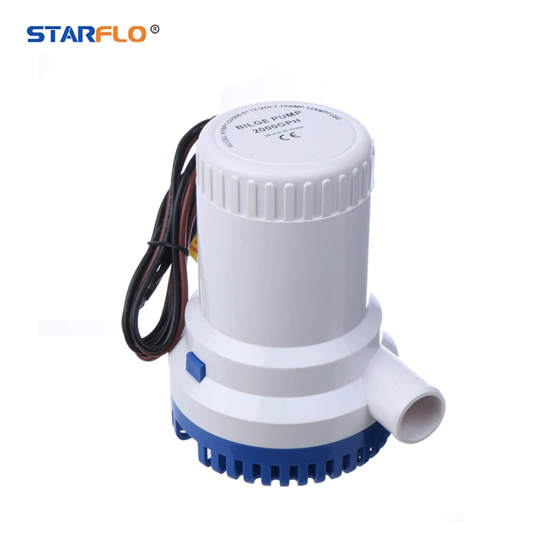  Starflo 2000GPH микро мини Электрический морской погружной водяной насос 12 вольт Трюмная помпа для