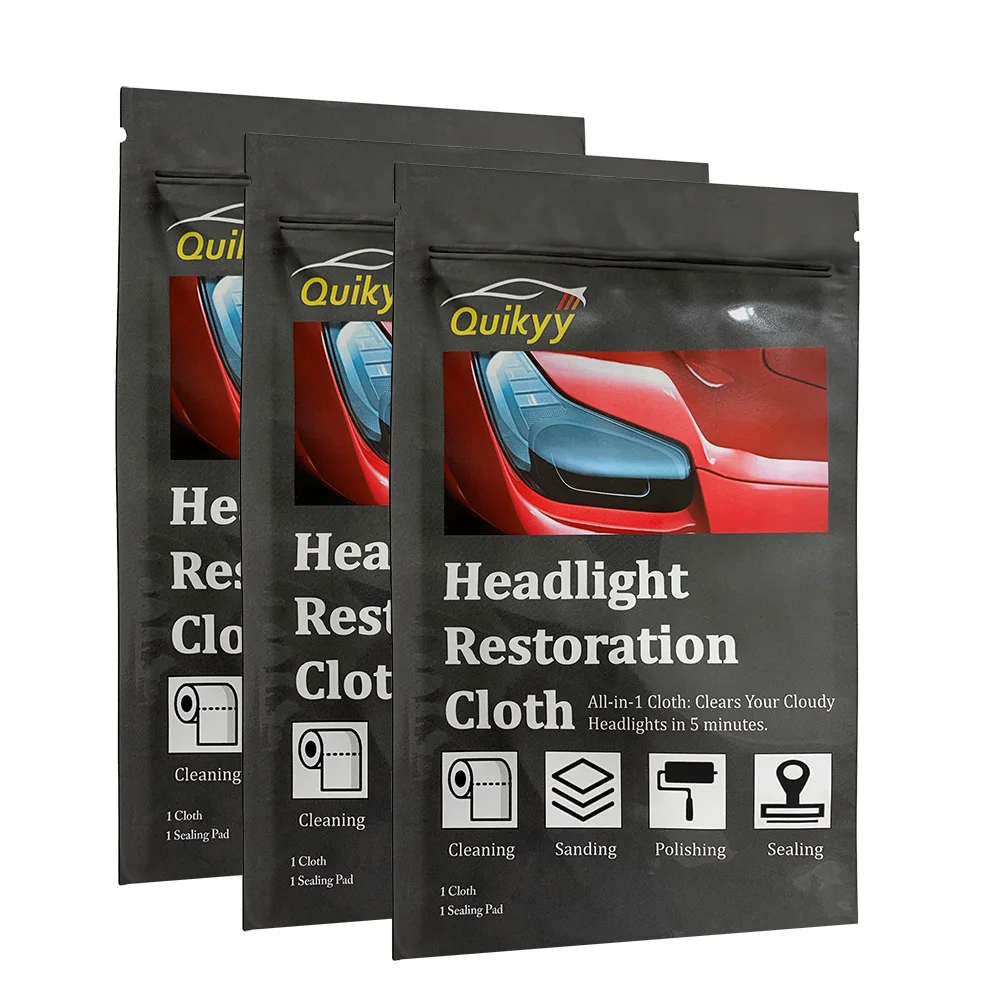 
All in One Headlight Restoration Wipe Car Headlight Cleaner Cloth Instant Remover of Haze and Foggy Lens UV Protection 12 Months 