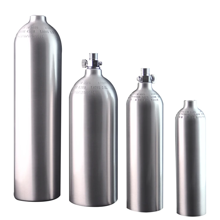 0.8L aluminum co2 cylinder gas cylinder aquarium tank with handle lateral valve