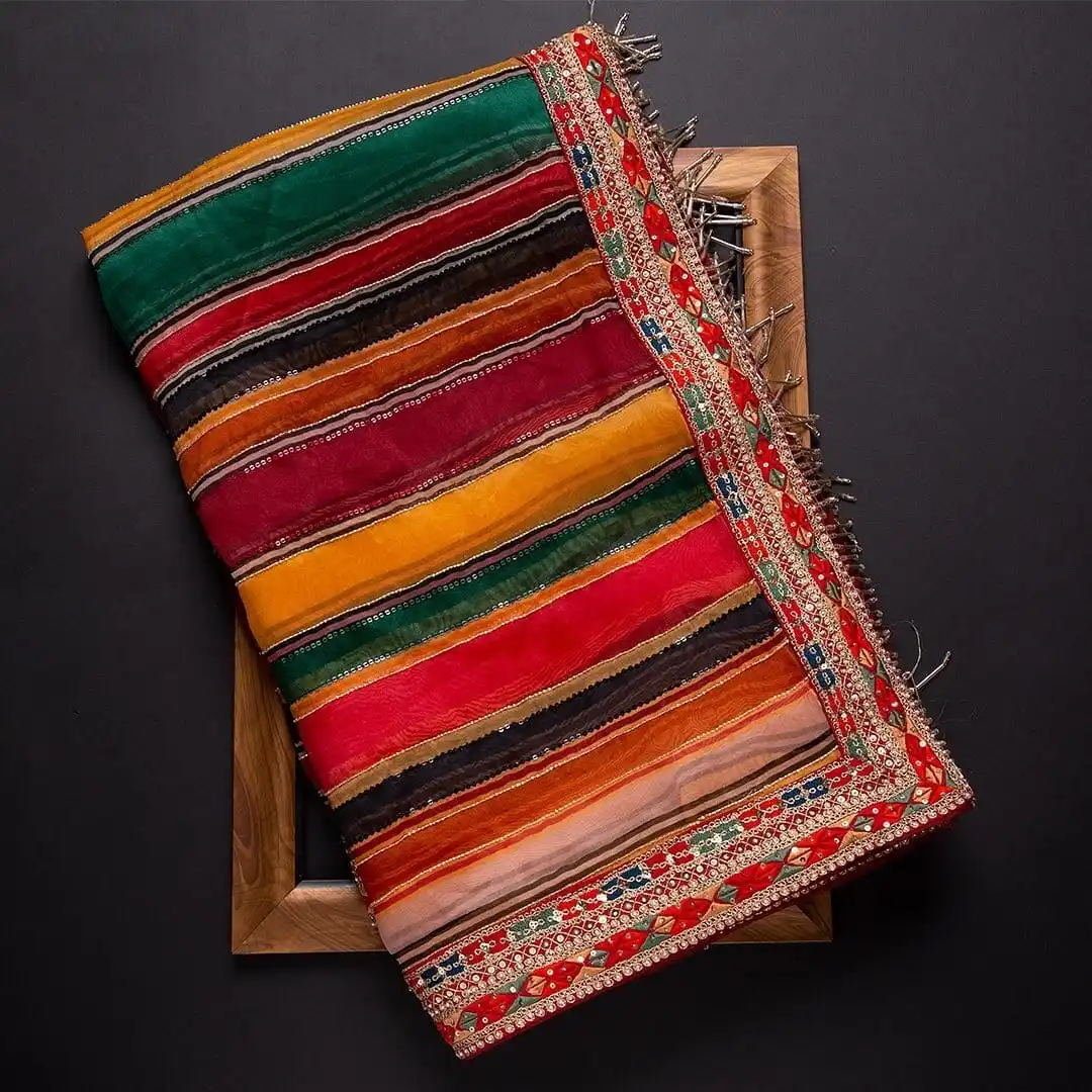 Super Hit Rajwadi Silk Digital Print Saree With Blouse Heavy Banglory Silk With Embroidery Single Color  Single Design