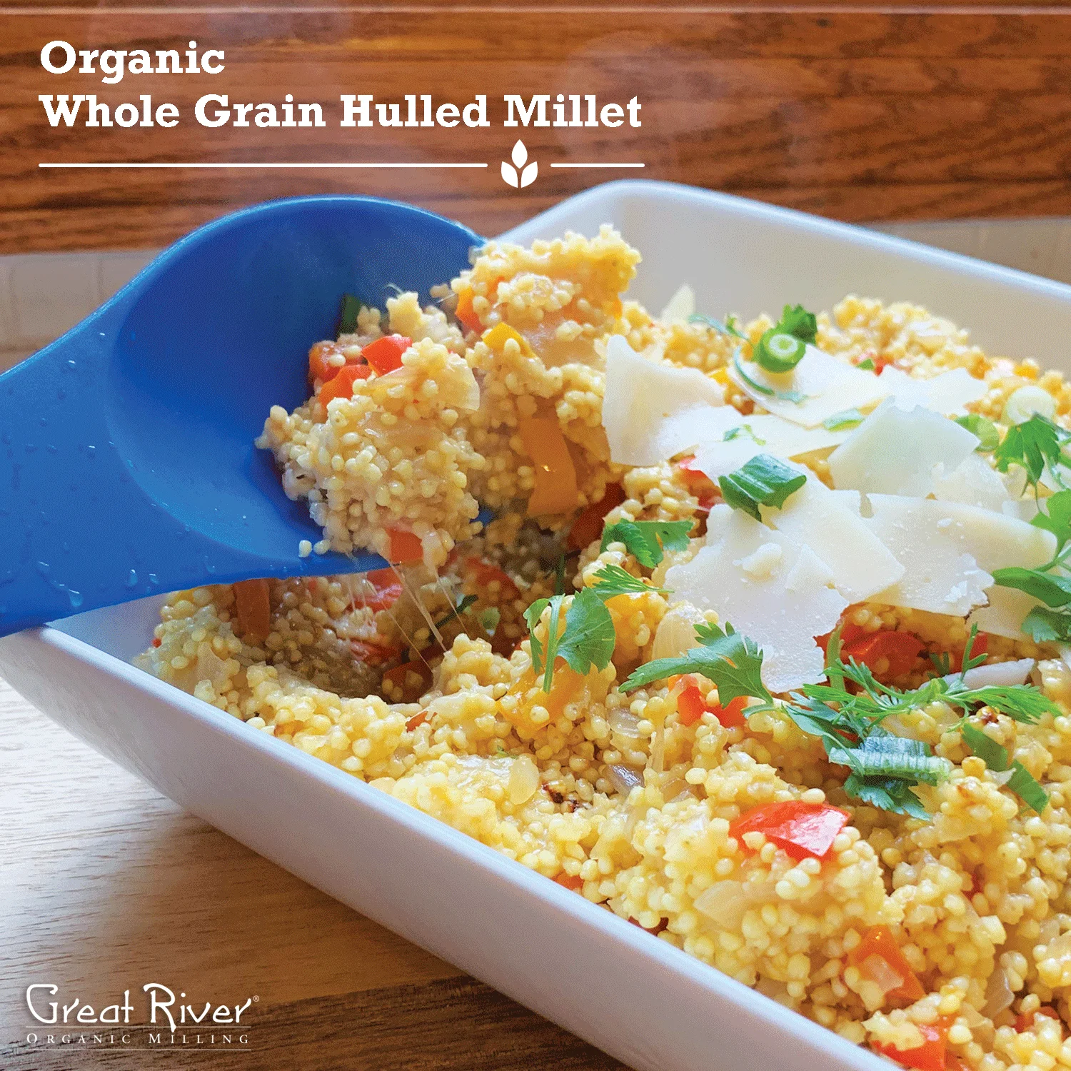 GREAT RIVER ORGANIC MILLING - Whole Grain, Hulled Millet, Organic, 25-Pounds (Pack of 1) Whole Wheat Flour