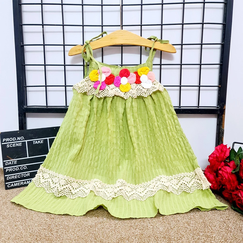 New frock designs cotton girls party dressed for kids clothes girl dress kids made in Vietnam