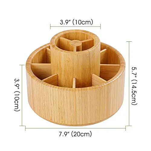 100% Eco Friendly Material 360 Rotation Bamboo Pen Holder From Vietnam Wooden Pen Case For Office Accessories