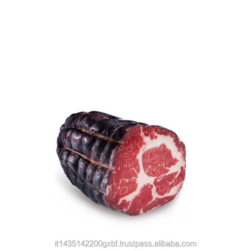 ITALIAN PORK NECK SOAKED IN RED WINE kg 0.9 | high quality gluten free pork meat coppa | Italy supplier
