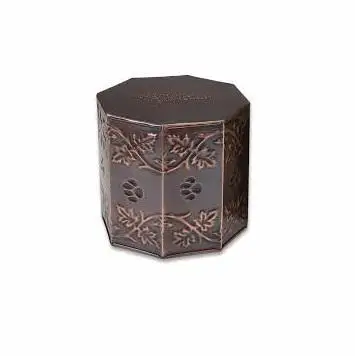 MODERN METAL SQUARE SHAPED URN FLORAL PRINTED FINISH ASHES URN BOXES HIGH QUALITY KEEPSAKE FOR MEMORIES CREMATION URN