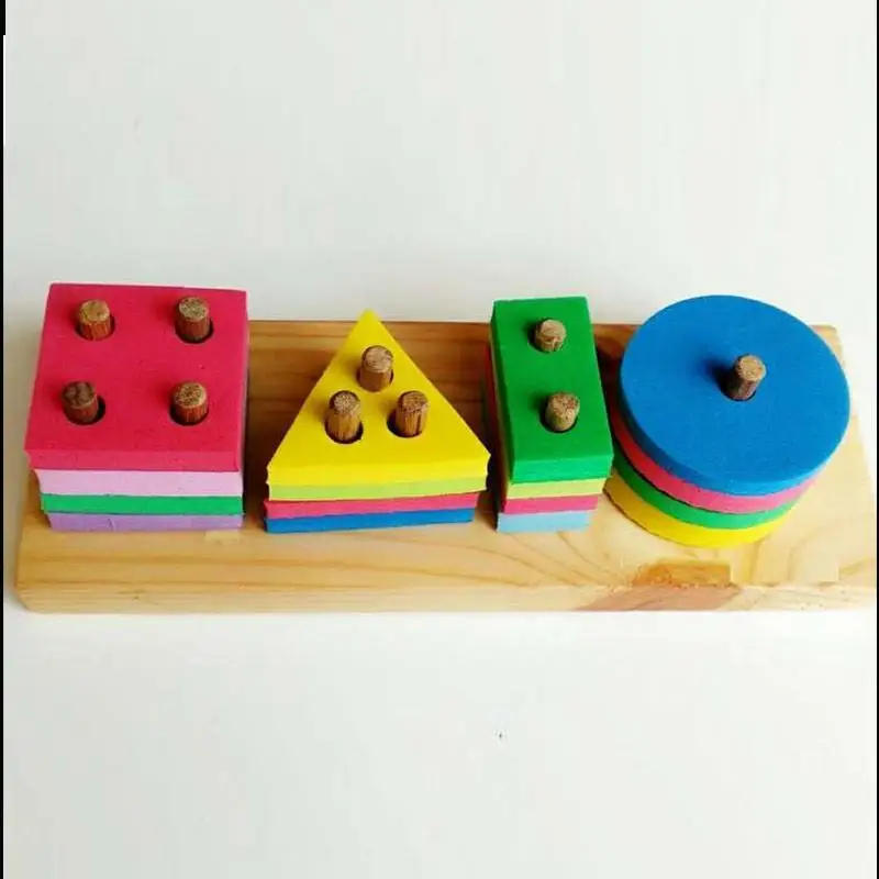 Деревянные Обучающие игрушки из МДФ Монтессори для малышей упражнения рук геометрические фигуры подходящие игры