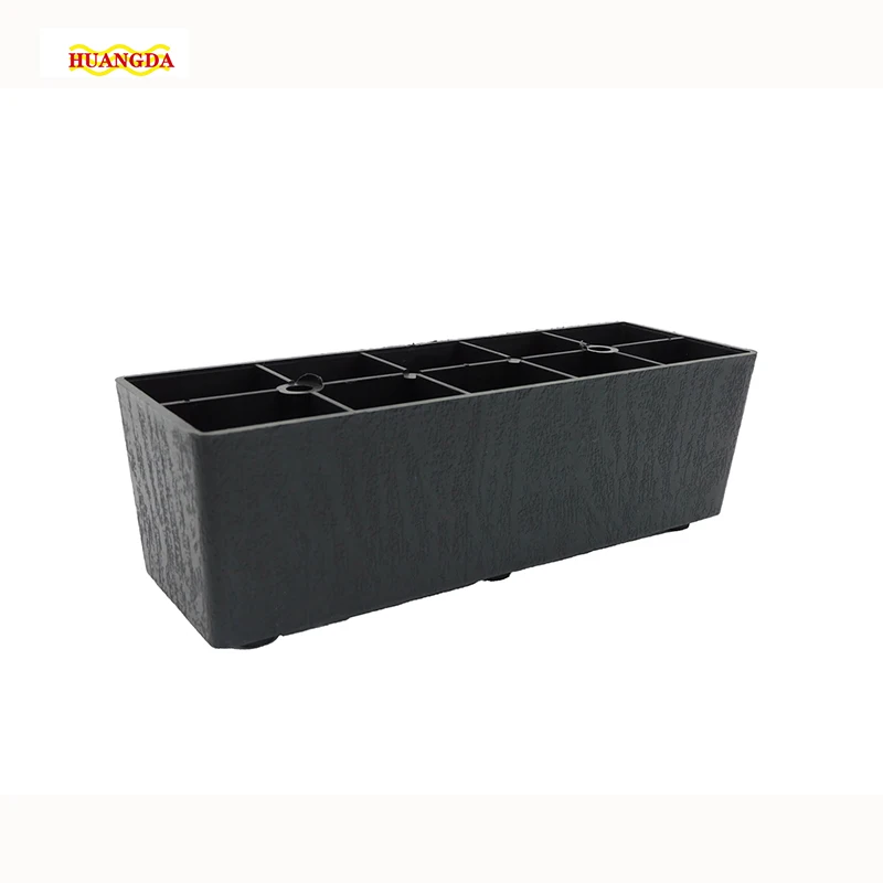 Imitate wood grain Sofa Foot Modern Black  plastic sofa leg furniture Feet Rectangular feet leg for Table
