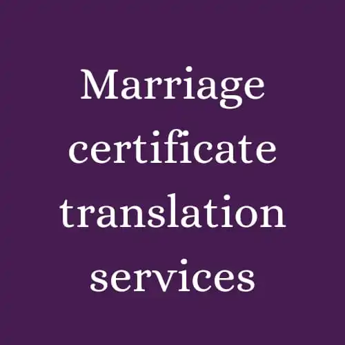 Married Certificate Translation Services translation of German English French AT BEST WHOLESALE PRICE MANUFACTURES IN INDIA