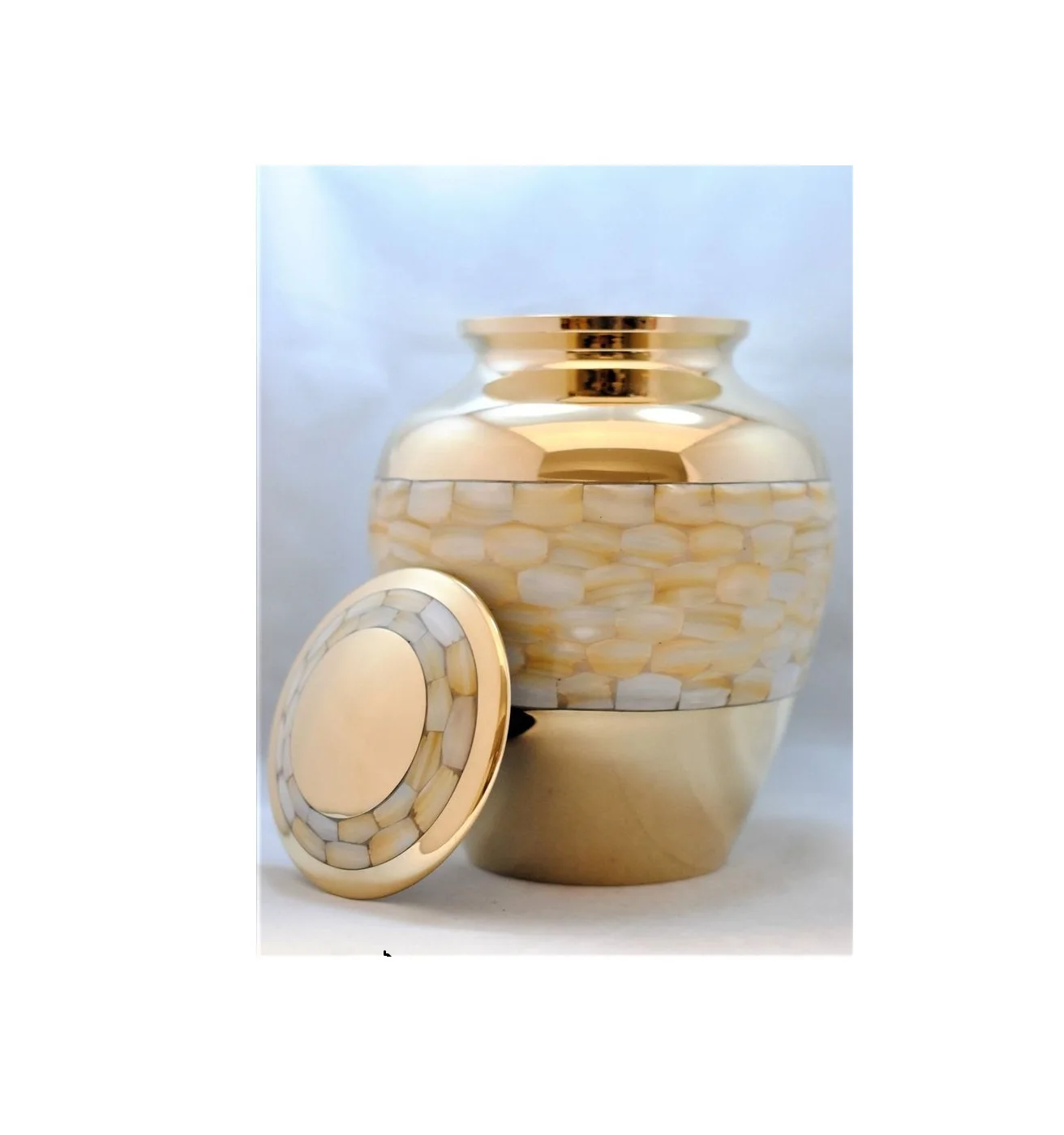 Brass Metal Urn Adult Memorial Ashes Cremation Urn for Human Cremation Ashes in multi Color