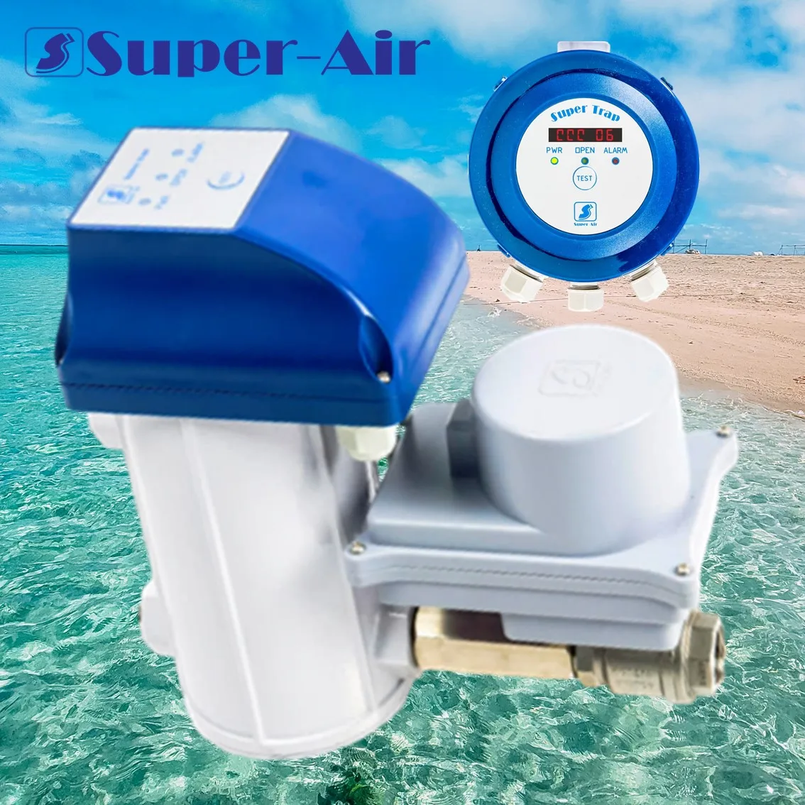 ST series Motorized Ball Valve Type Zero Air Loss Automatic Condensate Drainer with Counter for Air Compressor System