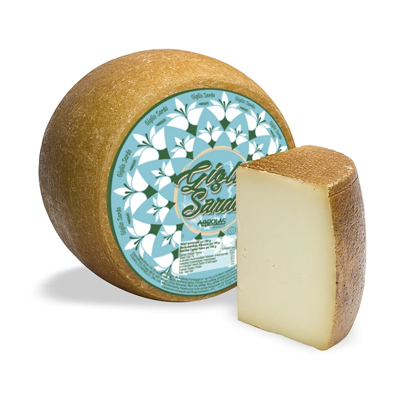 Semihard Pecorino Cheese 1/2 Made in Italy Giglio Sardo Sardinian Cheese Argiolas Formaggi