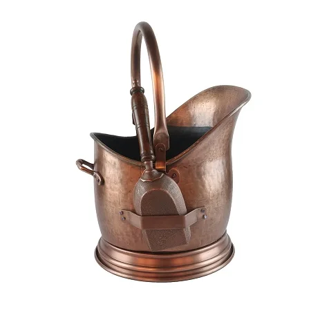 Handmade Pure Copper Coal Bucket With Shovel Premium Quality Customized Size Coal Bucket For Best Selling