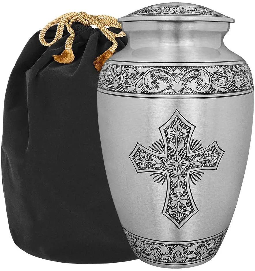 Customised Latest Design Metal Keepsakes Cremation Pet Urns Aluminium Funeral Ashes Urns American Style