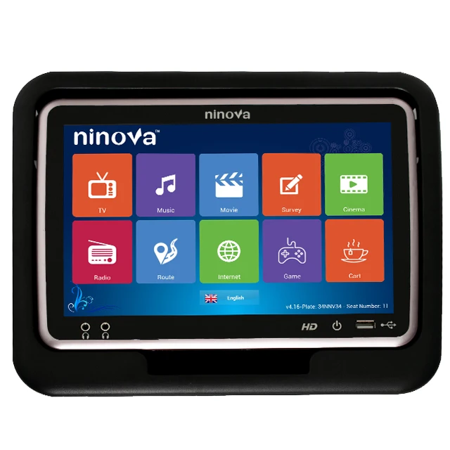 
High Quality 10.1 Inch Bus Wifi Vod Androidmonitor Seat Back Bus Tv Video Wireless In-vehicle Bus Entertainment System 