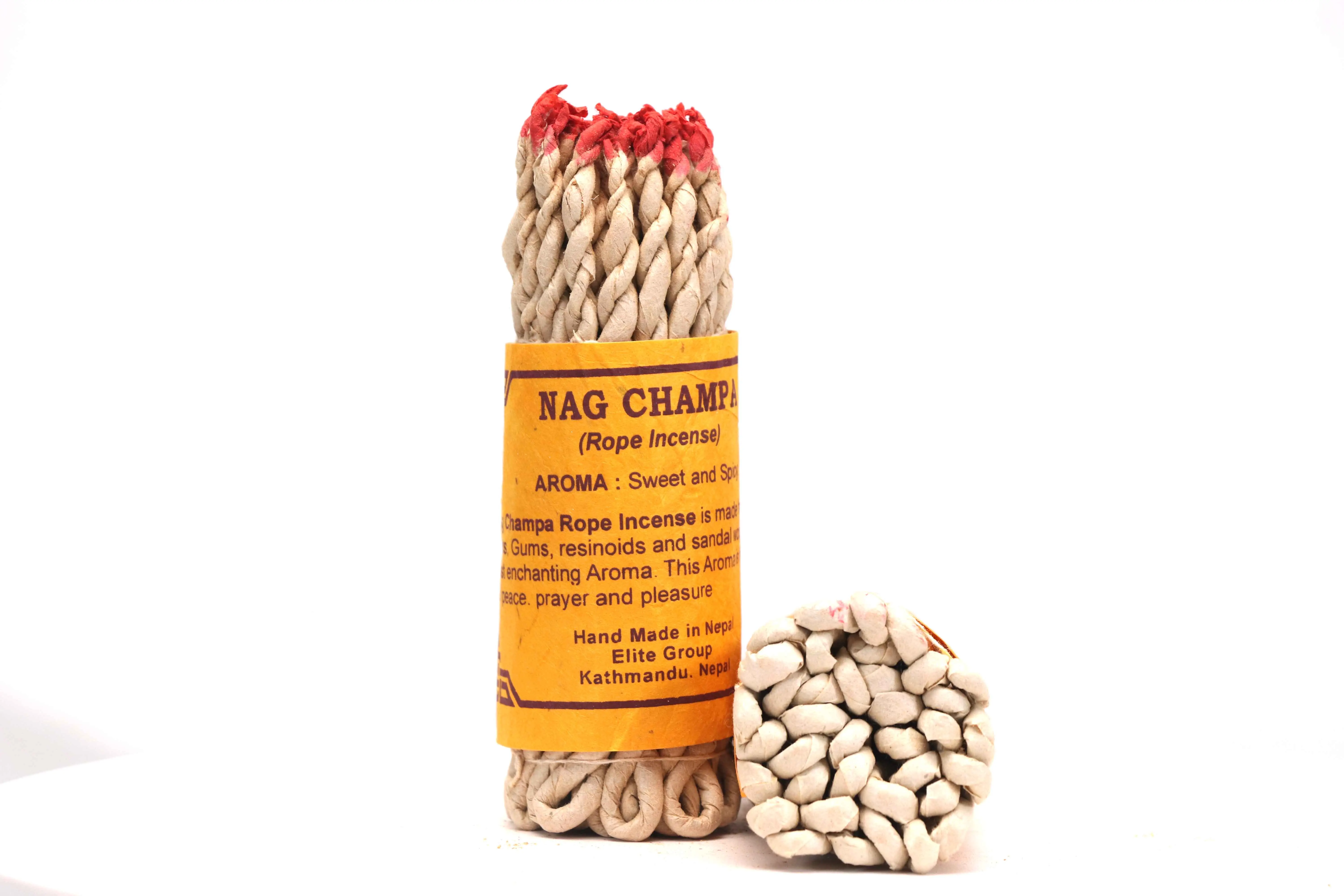 Nag Champa rope incense pleasant aroma Naturally made tibetan incense used ReligiousOffering/Meditation/Prayers/Purification