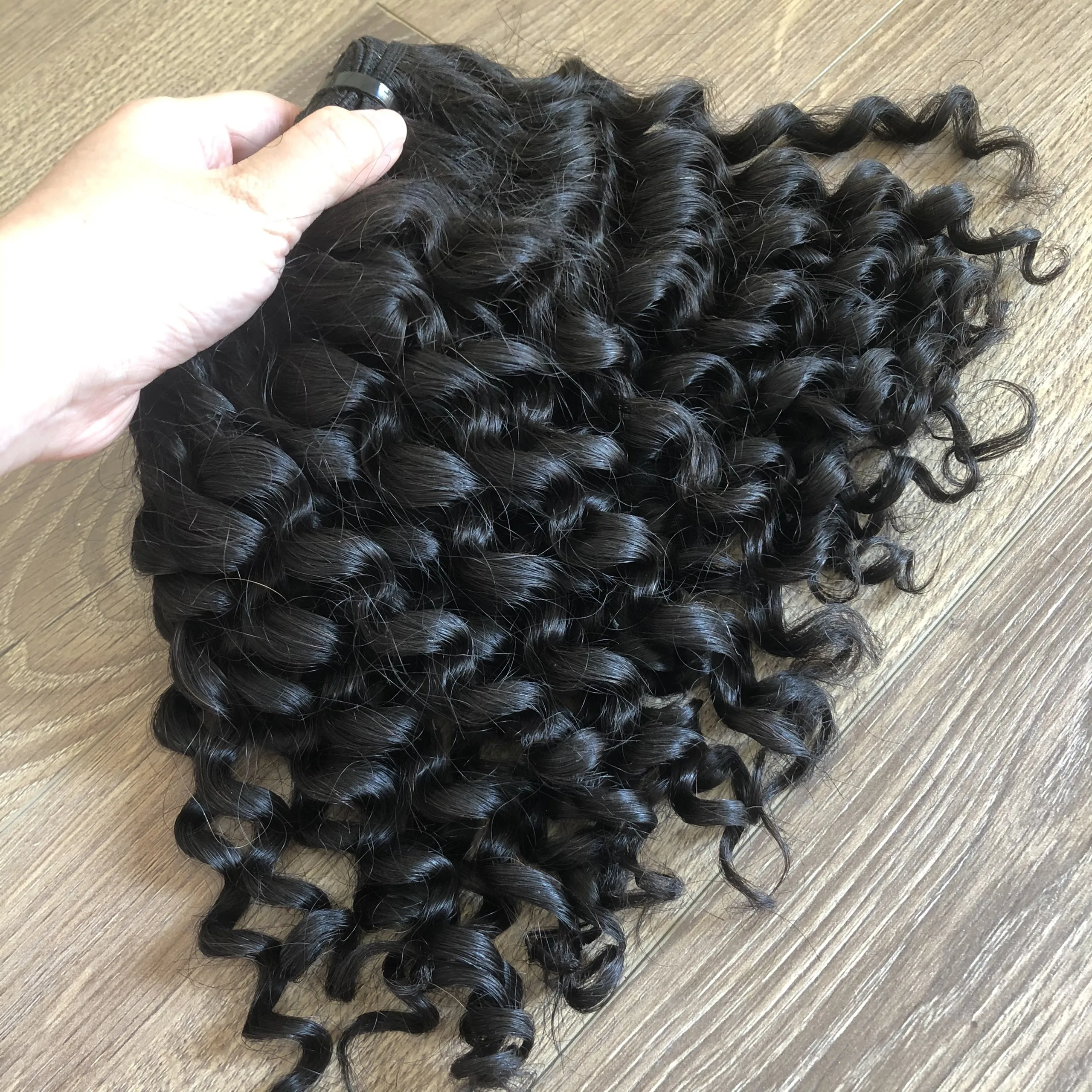 Королевский вьетнамский плотный кудрявый уток волос лучшего качества сырье для кутикулы натуральные волосы 100% натуральный цвет очень Шелковый и мягкий