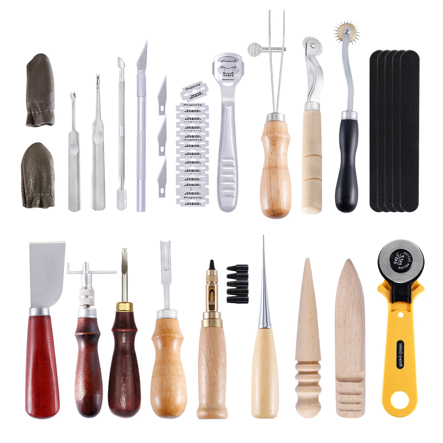 FMC-004 Practical leather craft hand tools kit tools set  for working leather making tools