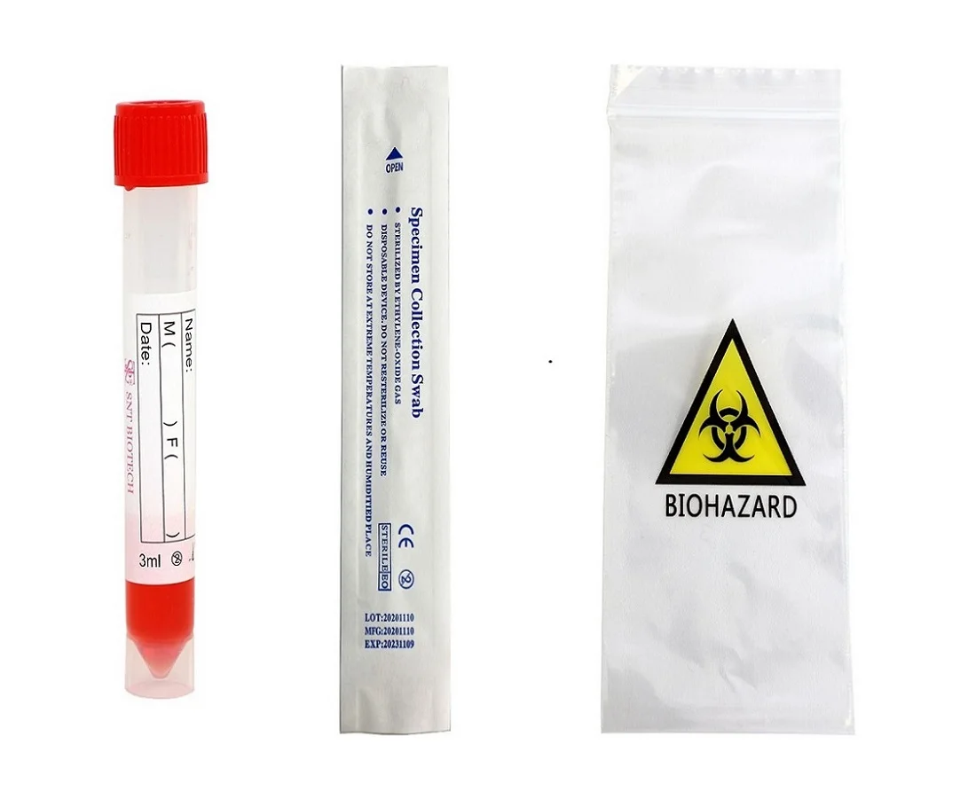 
VTM Test Kit Dongsheng With Nasopharyngeal Flocked Nasal Swab For Testing Tube From Saris And Things 