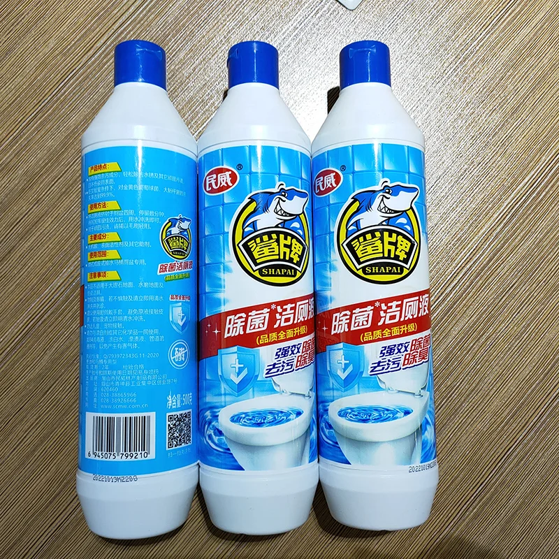 SHAPAI Factory Direct Sales Non-stimulation Blue Color With Active Ingredient Toilet Detergent Cleaner 500 g*28 bottles