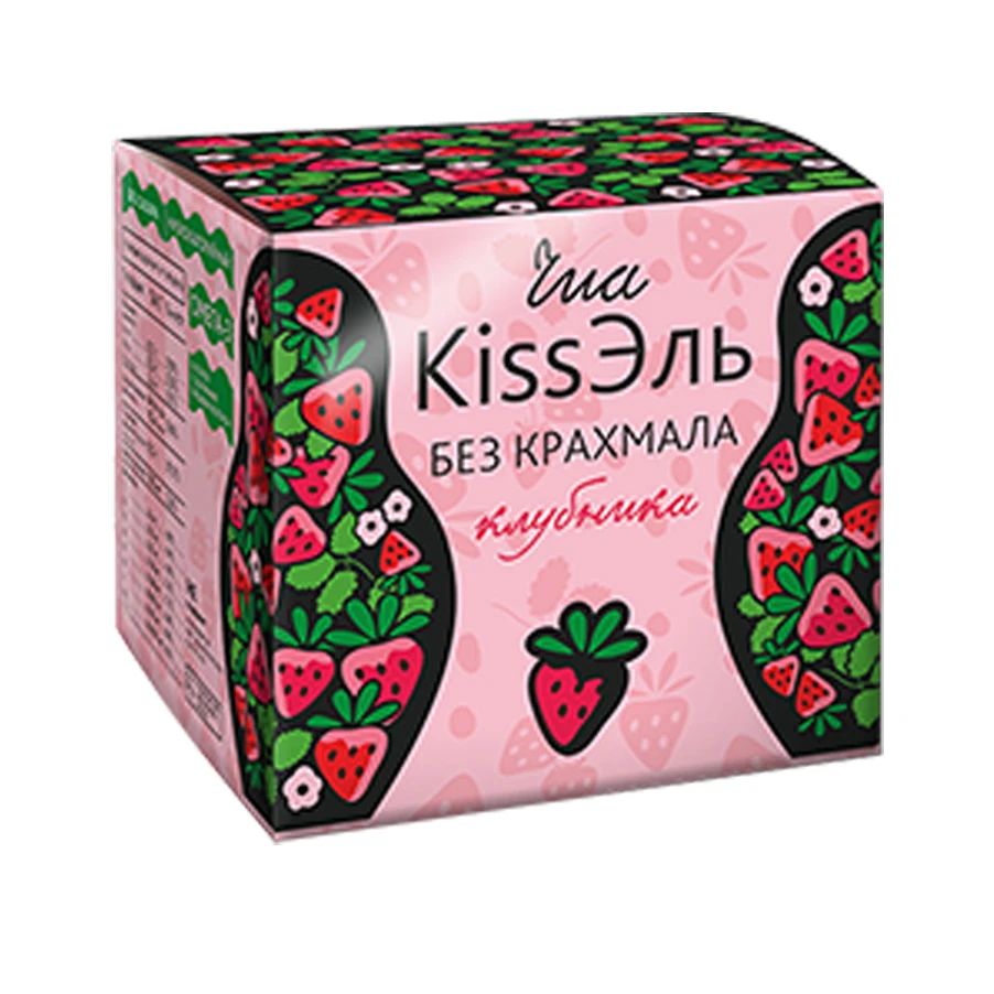 
Chia And Strawberries Inulin Prebiotic Powder Jelly Instant Drink KIssEl For Cleansing With Soluble Fiber No Starch Low Calorie 