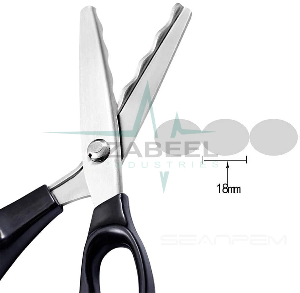 Pinking Shears Craft Scissor Serrated Scalloped stainless Steel Handled Professional Sewing black Scissors