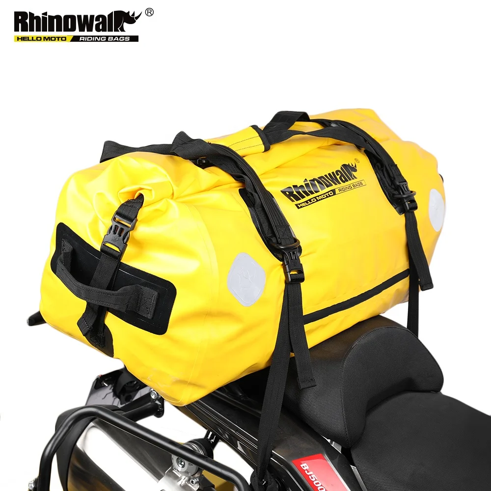 Rhinowalk 65L Waterproof Motorcycle Bag Tank Motorbike Tank Motorbike Duffle Rear Bag saddle duffel tail bag for motorcycle