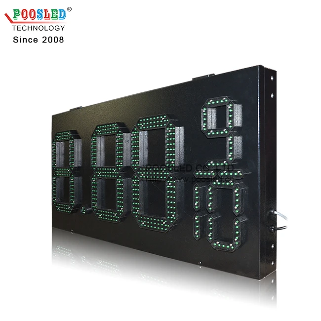Customized LED gas price screen advertising player 7 segments price display led oil gas station sign with RF remote control
