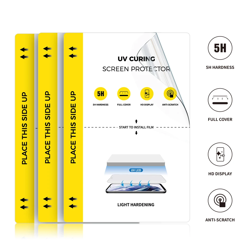 Wholesale HD Clear UV Screen Protector Mobile Phone PET Protective Film for UV Curing Machine